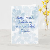 4. Jubiläumskarte mit Blauen Blumen Karte (Gelbe Blume)