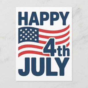 4. Juli 1776-2026: 250. Jubiläum USA-Flagge Feiertagspostkarte