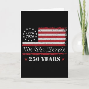 4. Juli 1776 2026 USA 250 Jahre Patriotisch  Karte