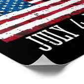 4. Juli 1776 4. Juli Amerika Männer Frauen Kinder Poster (Ecke)