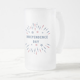 4. Juli 1776 Amerika Feuerwerk USA Unabhängigkeits Mattglas Bierglas
