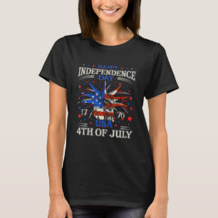 4. Juli 1776 amerikanische Flagge mit Sternen US S T-Shirt
