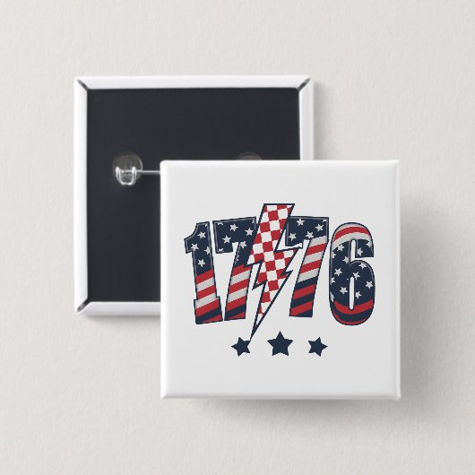 4. Juli 1776 Button (Vorne & Hinten)