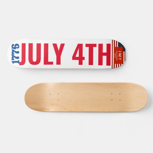 4. JULI 1776 JMT 7 3/4" Skateboard Deck (Horizontal)