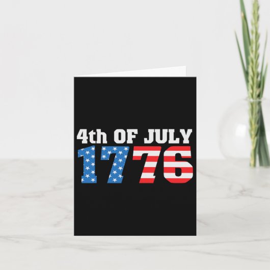4. Juli 1776 Karte (Vorderseite)