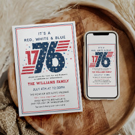 4. Juli 1776 Party zum Unabhängigkeitstag Einladung