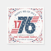 4. Juli 1776 Party zum Unabhängigkeitstag Serviette (Vorderseite)