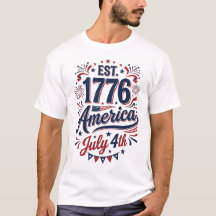 4. Juli 1776 rot weiß und blau 