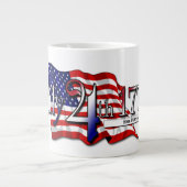 4. Juli 1776 Sterne & Streifen Jumbo-Tasse (Vorderseite)