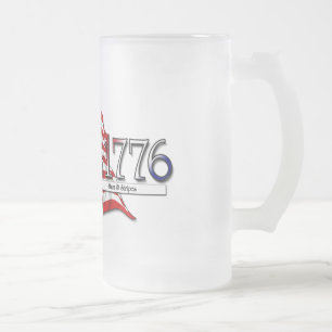 4. Juli 1776 Sterne & Streifen Mattglas Bierglas
