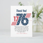 4. Juli 1776 Unabhängigkeitstag Dankeskarte (Stehend Vorderseite)