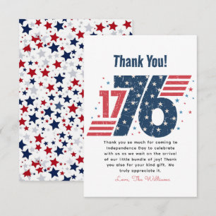 4. Juli 1776 Unabhängigkeitstag Dankeskarte