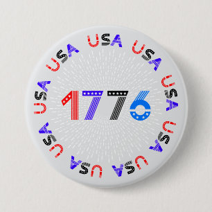 4. Juli 1776 USA Button