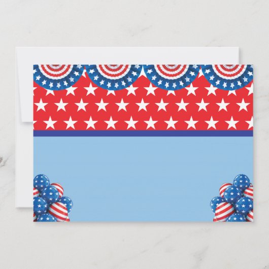 4. Juli 1. Erster Geburtstag Einladung (Rückseite)