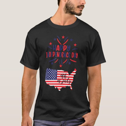 4. Juli 2021 Flag USA T-Shirt (Vorderseite)