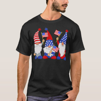 4. Juli 2021 Patriotische Gnome Funny American T-Shirt