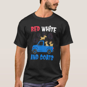 4. Juli 2022 Rot Weiß Und Ziegen Landwirt Farmin T-Shirt