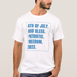 4. Juli 2023 Gott segne Patriotische Freiheit T-Shirt