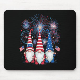 4. Juli 2024 Patriotic Gnomes Funny American U Mousepad