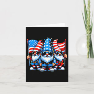 4. Juli 2024 Patriotische Gnome Lustig Amerikanisc Karte