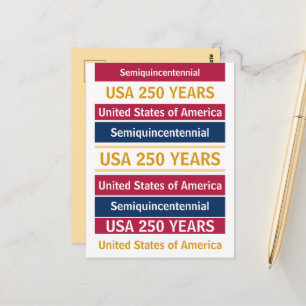 4. Juli 2026 USA 250 Jahre Semiquincentennial Postkarte