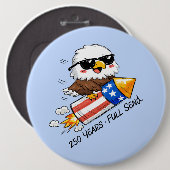 4. Juli, 250 Jahre Adler auf Knallkörper Button (Vorne & Hinten)