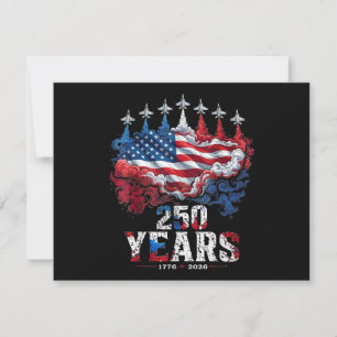 4. Juli 250 Jahre Jubiläum USA-Flagge 1776-20 Feiertagskarte