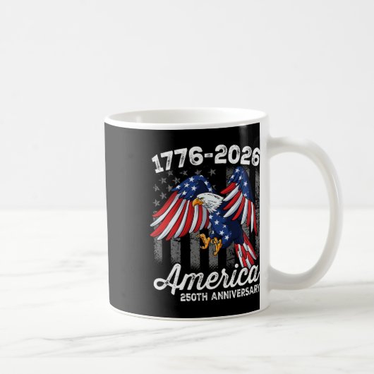 4. Juli 250 Jahrestag 1776-2026 Kaffeetasse (Rechts)