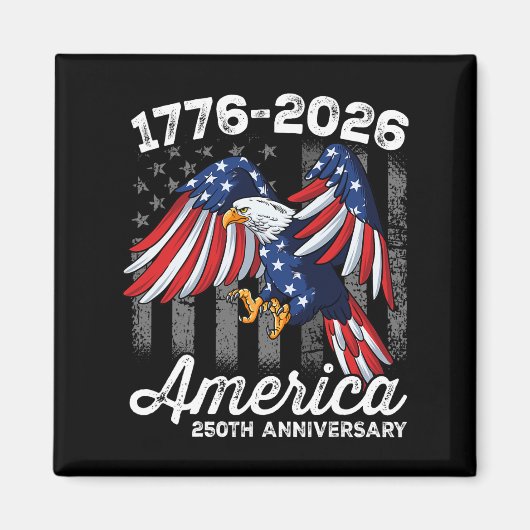 4. Juli 250 Jahrestag 1776-2026 Magnet (Vorne)