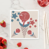 4. Juli 2. Geburtstag Eiscreme Stars Serviette (Beispiel)