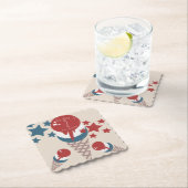 4. Juli 2. Geburtstag Eiscreme Stars Untersetzer (Vor Ort)