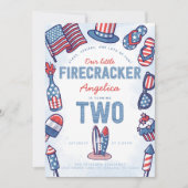 4. Juli 2. Geburtstag Party Einladung (Vorderseite)