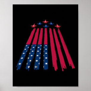 4. Juli 4. Unabhängigkeitstag - Amerikanische Fahn Poster
