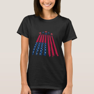 4. Juli 4. Unabhängigkeitstag - Amerikanische Fahn T-Shirt
