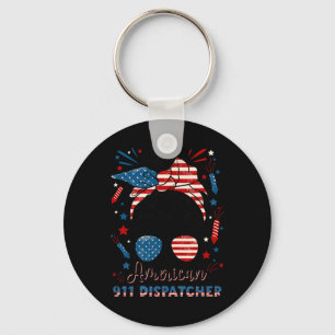 4. Juli 911 Dispatcher Amerikanische Flagge 911 Op Schlüsselanhänger