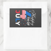4. Juli-97958 Rechteckiger Aufkleber (Tasche)