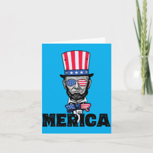 4. Juli Abe Lincoln Amerika Bzr Lustige Kinder Karte
