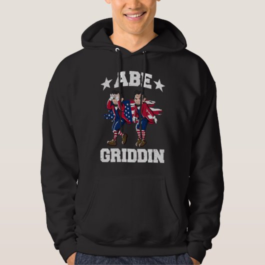 4. Juli Abraham Lincoln Griddy Abe Griddin Hoodie (Vorderseite)