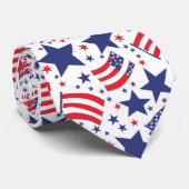 4. Juli Abstraktes Patriotisches Muster Krawatte (Gerollt)