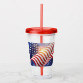 4. Juli Acrylic Tumbler Acryltrinkbecher (Vorderseite)