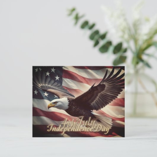 4. Juli Adler mit amerikanischer Flagge (Stehend Vorderseite)