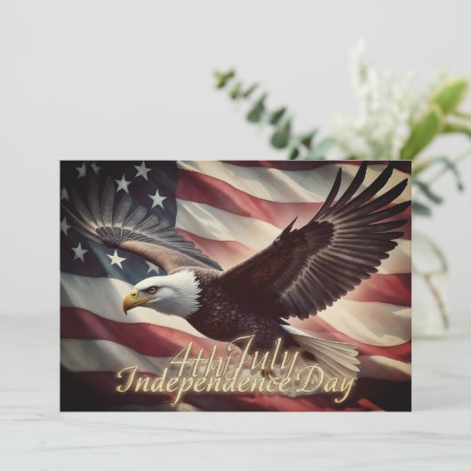 4. Juli Adler mit amerikanischer Flagge (Stehend Vorderseite)