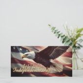 4. Juli Adler mit amerikanischer Flagge (Stehend Vorderseite)