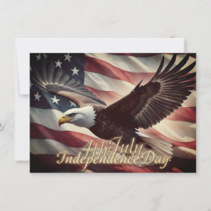 4. Juli-Adler mit amerikanischer Flagge