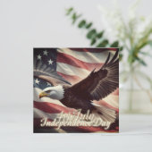 4. Juli Adler mit amerikanischer Flagge (Stehend Vorderseite)