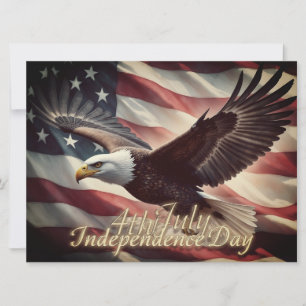 4. Juli-Adler mit amerikanischer Flagge