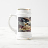 4. Juli Adler mit amerikanischer Flagge Bierglas (Links)