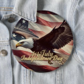 4. Juli Adler mit amerikanischer Flagge Button (Beispiel)