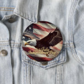 4. Juli Adler mit amerikanischer Flagge Button (Beispiel)
