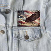 4. Juli Adler mit amerikanischer Flagge Button (Insitu)